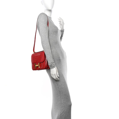 Hermes Shiny Alligator Constance 24 Braise 2 of 15