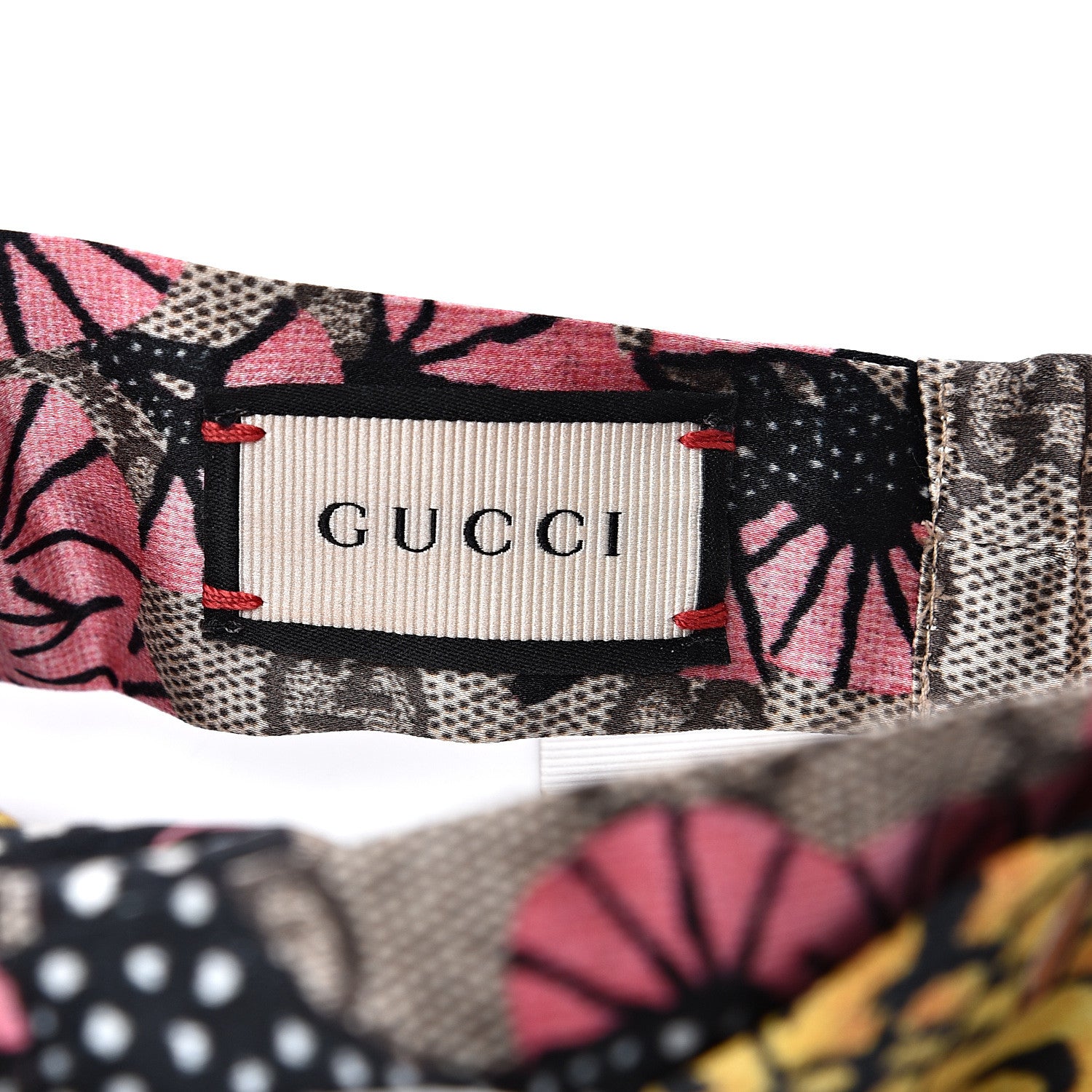 Gucci Silk Monogram Bengal Tiger Print Duchesse Headband M Pink 4 of 5