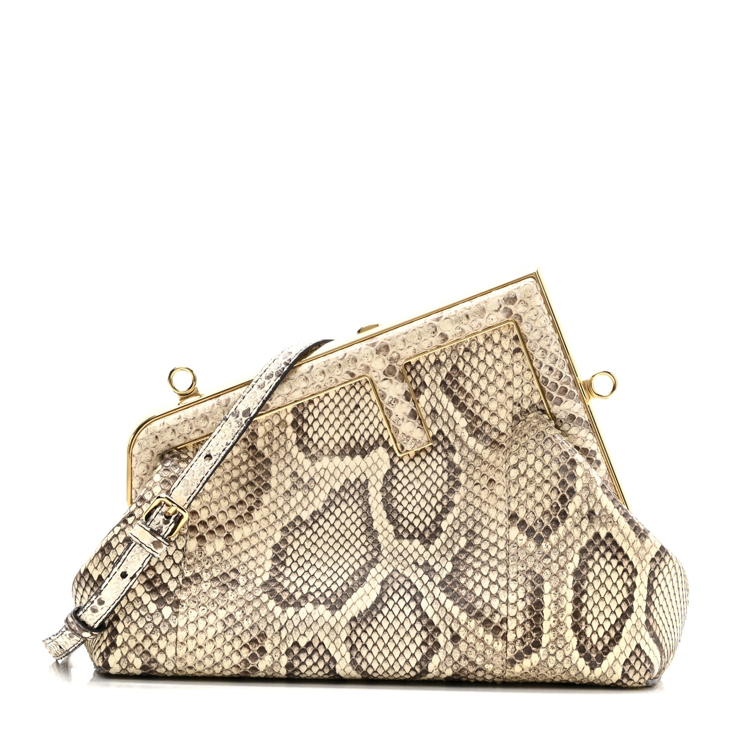 Snakeskin Small Fendi First Daisy Roccia