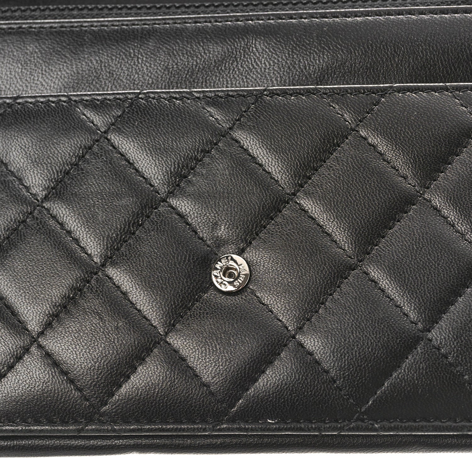 Chanel Lambskin Quilted Boy Wallet On Chain WOC Black 11 of 11