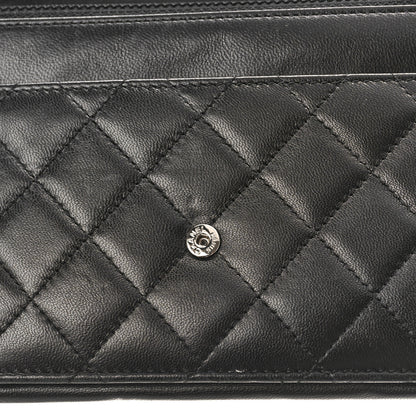 Chanel Lambskin Quilted Boy Wallet On Chain WOC Black 11 of 11