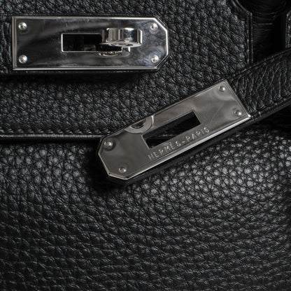 Hermes Taurillon Clemence Birkin 35 Black 6 of 10