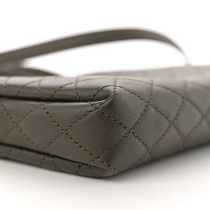 Saint Laurent Lambskin Quilted Gaby Zipped Pouch Light Musk 9 of 11