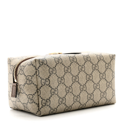 Gucci Soft GG Supreme Monogram Calfskin Medium Ophidia Cosmetic Case Beige Ebony New Acero 3 of 7