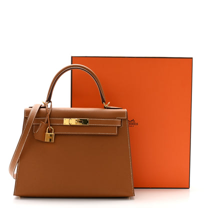 Hermes Epsom Kelly Sellier 28 Gold 10 of 10
