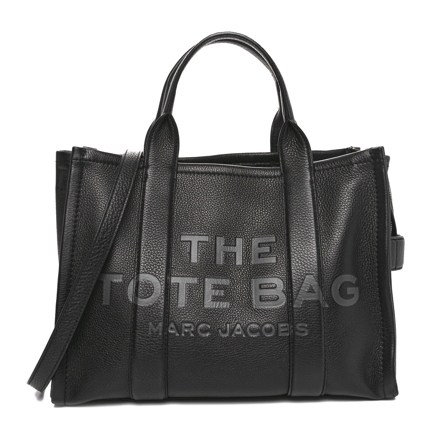 Grained Calfskin Medium The Tote Bag Black