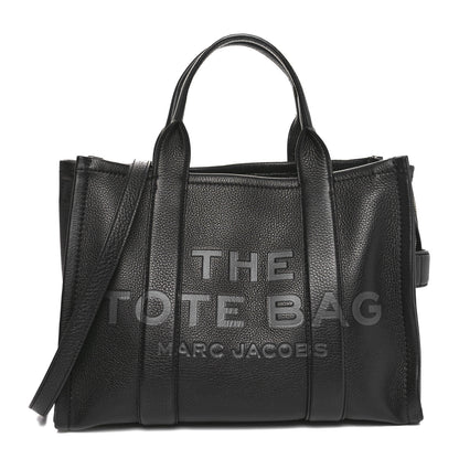 Marc Jacobs Grained Calfskin Medium The Tote Bag Black 1 of 9