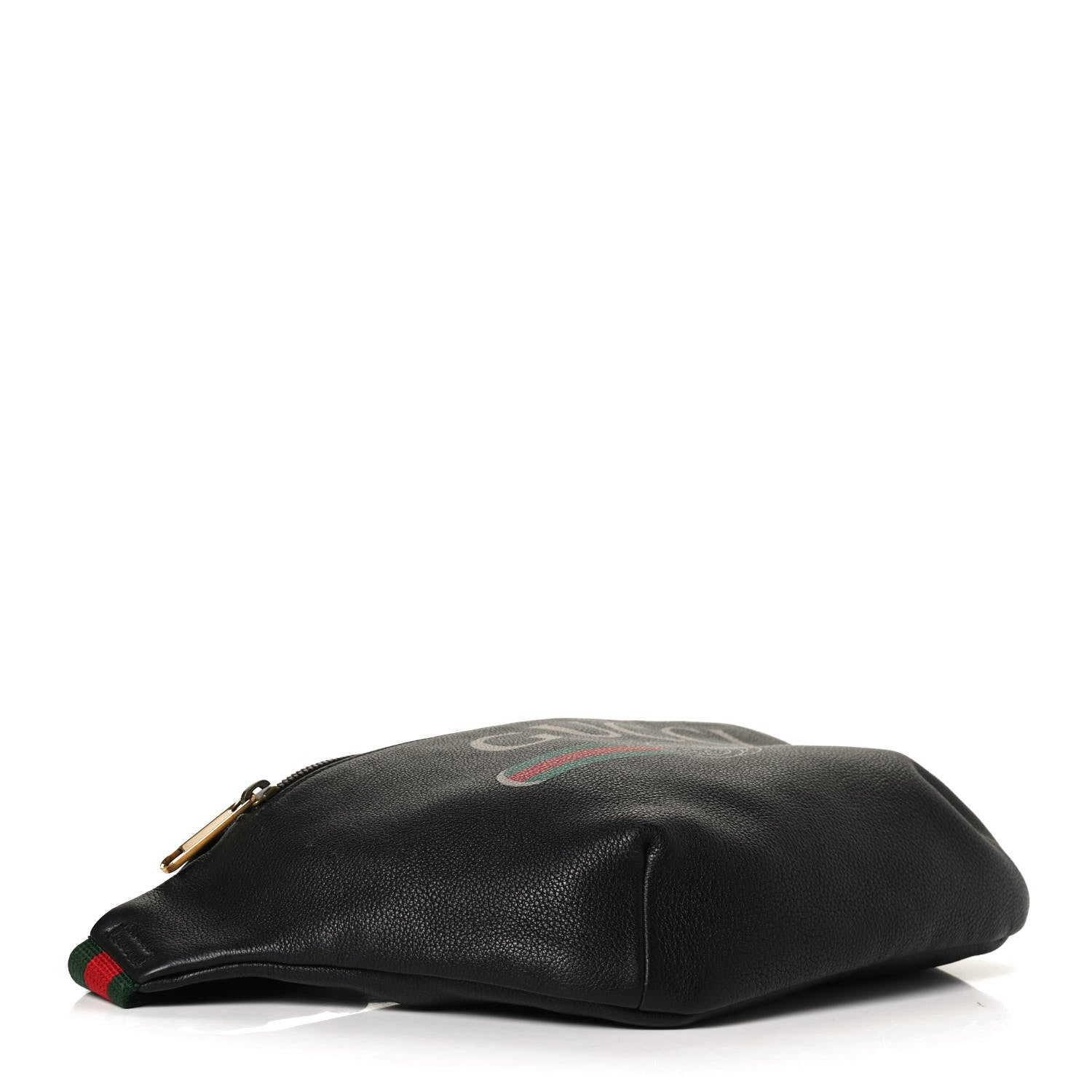 Gucci Grained Calfskin Logo Belt Bag Black 4 of 11