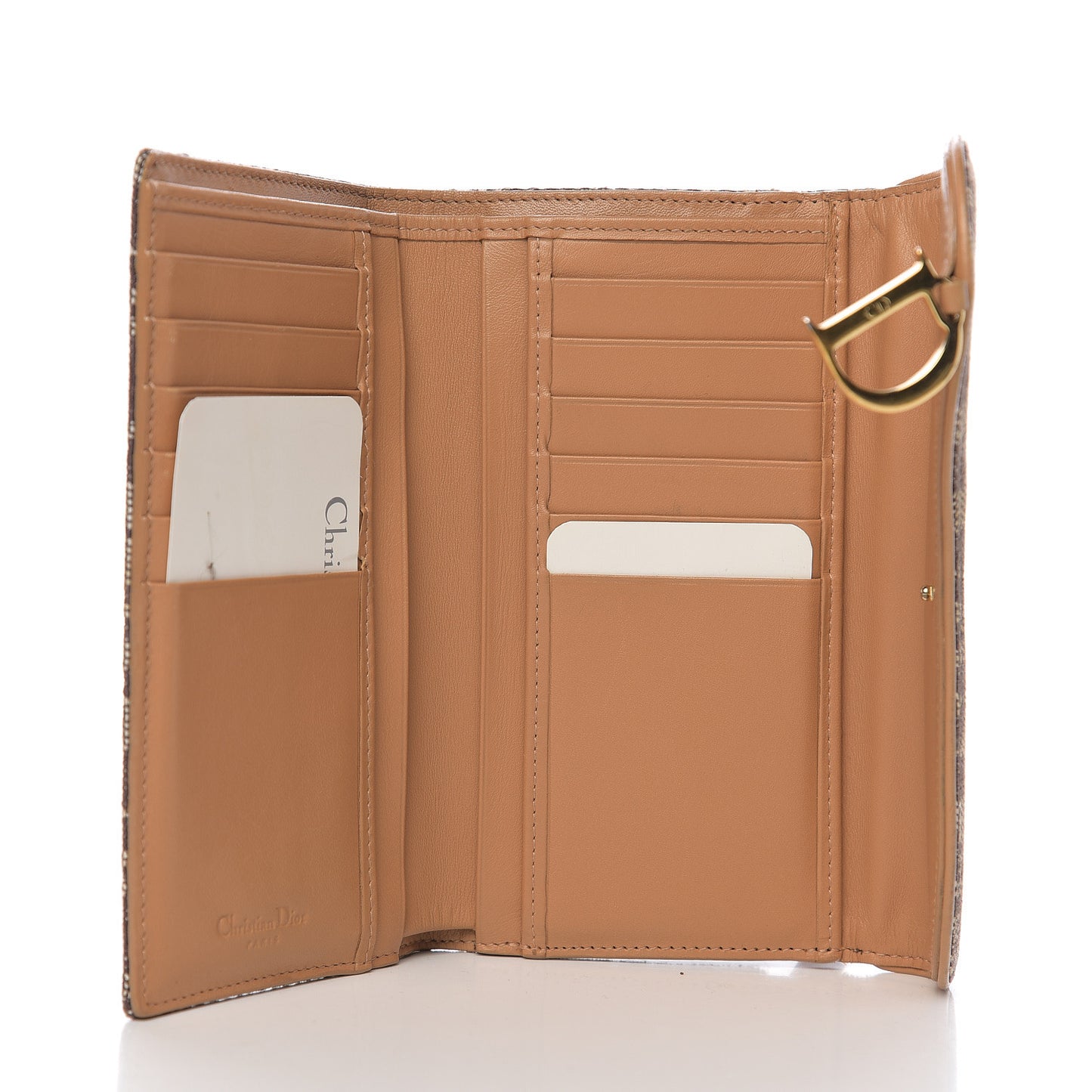 Monogram Saddle Wallet Beige