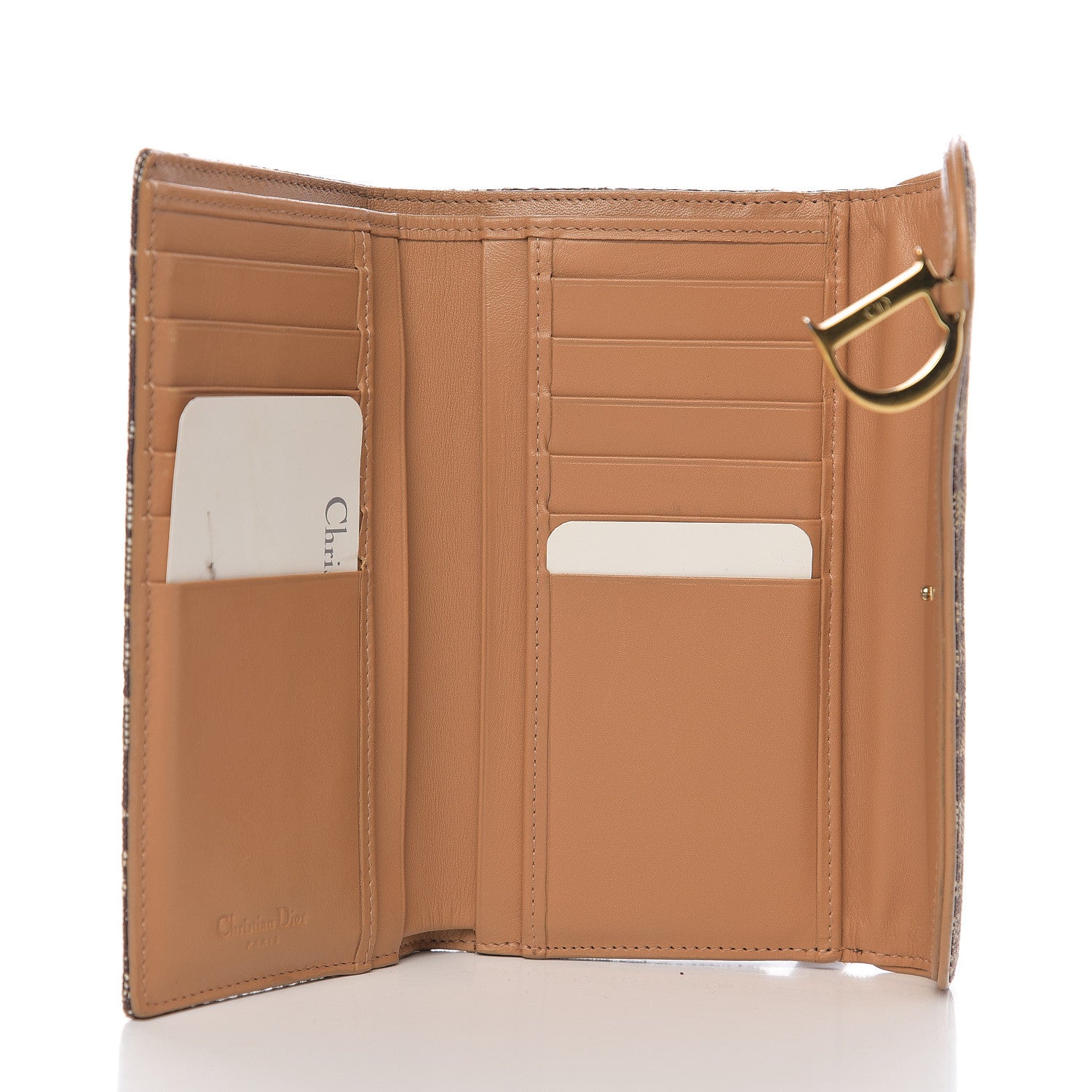 Christian Dior Monogram Saddle Wallet Beige 4 of 7