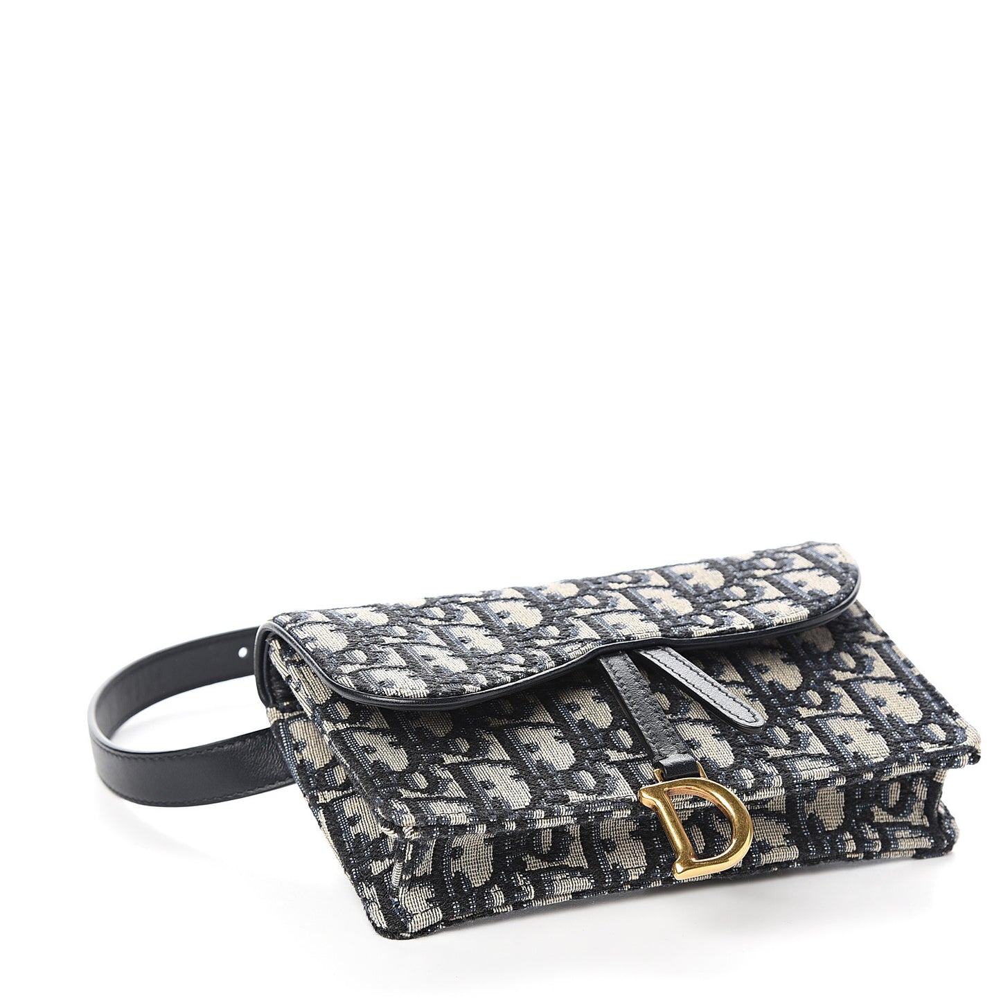 Oblique Saddle Belt Bag Blue