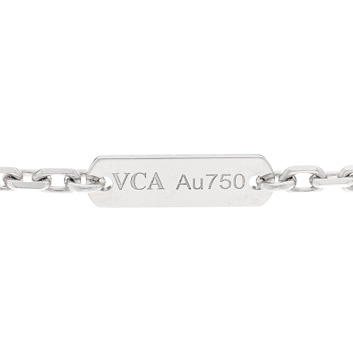Van Cleef & Arpels 18K White Gold Mother of Pearl Magic Alhambra Pendant Necklace 5 of 5