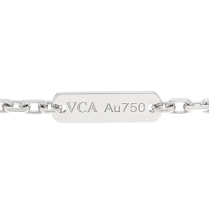 Van Cleef & Arpels 18K White Gold Mother of Pearl Magic Alhambra Pendant Necklace 5 of 5
