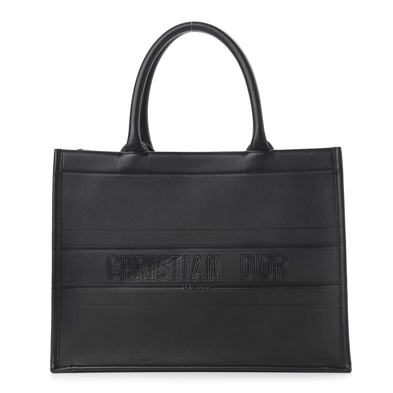 Christian Dior Calfskin Embossed Medium Book Tote Black 1 of 9