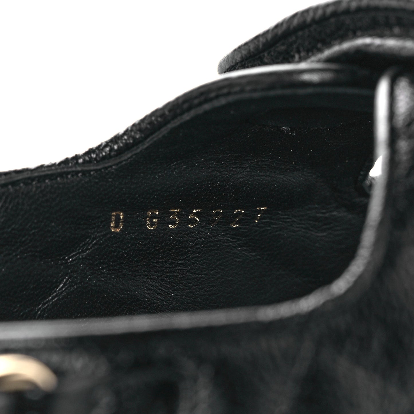 Grained Calfskin Velcro Dad Sandals 41 Black