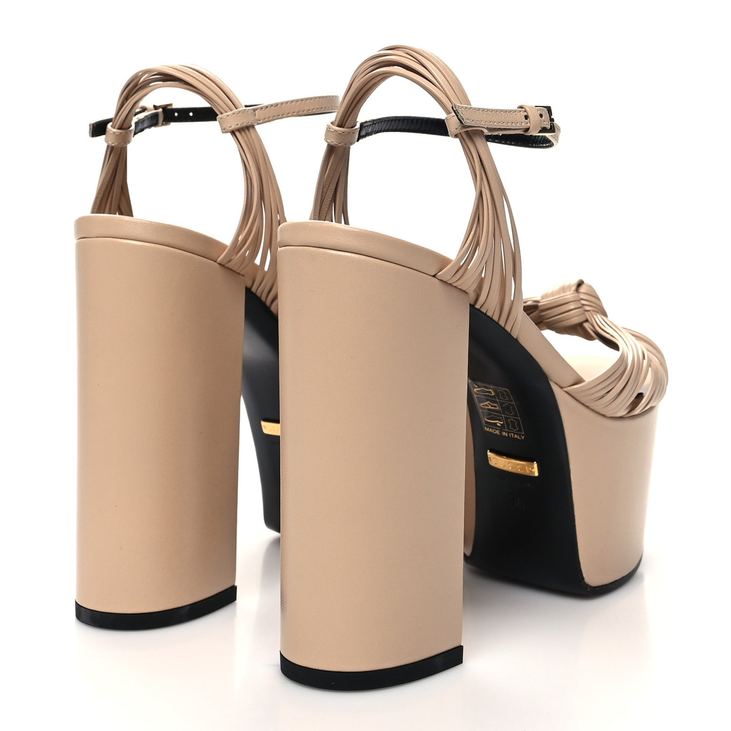 Malaga Kid Knotted Strap Crawford Platform Sandals 36 Skin Rose