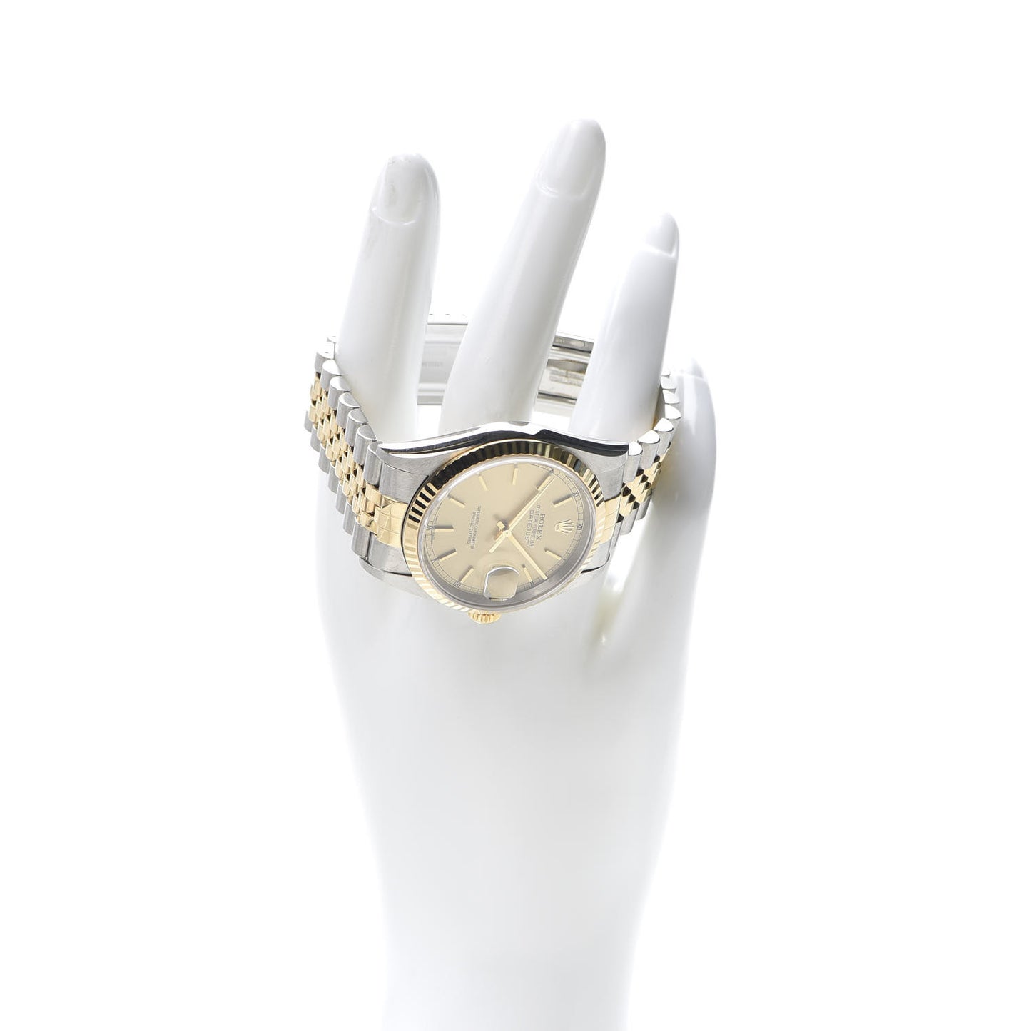 Stainless Steel 18K Yellow Gold 36mm Oyster Perpetual Datejust Watch Champagne 16233