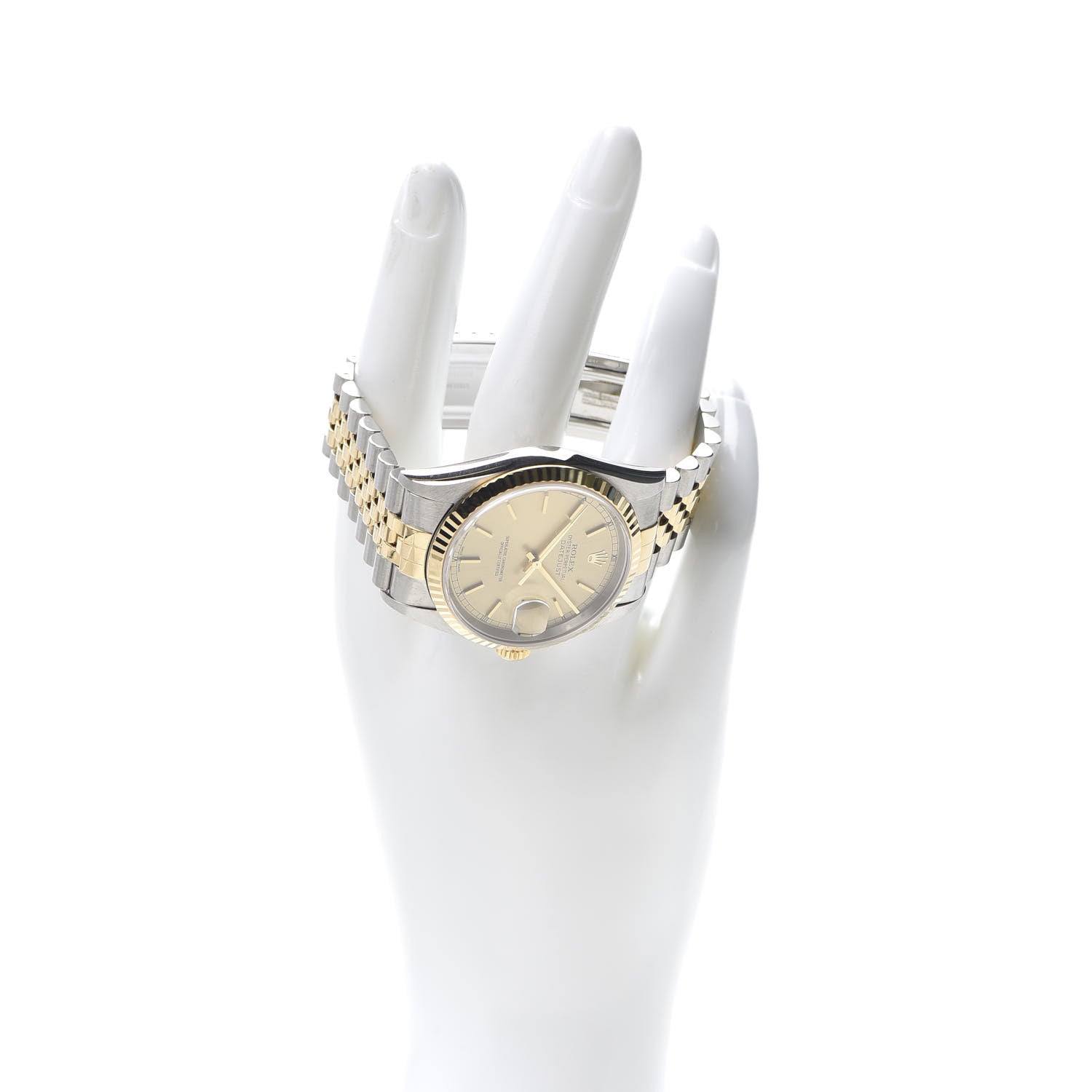 Rolex Stainless Steel 18K Yellow Gold 36mm Oyster Perpetual Datejust Watch Champagne 16233 2 of 6