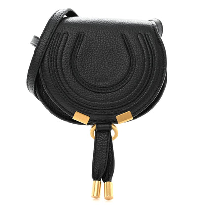 Chloe Calfskin Nano Marcie Saddle Bag Black 1 of 10