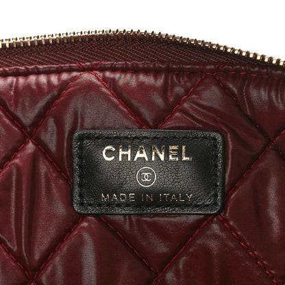 Chanel Lambskin Quilted Large Cosmetic Case Black 6 of 8