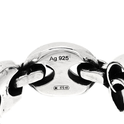 Gucci Sterling Silver GG Chain Ring 54 6.75 5 of 6