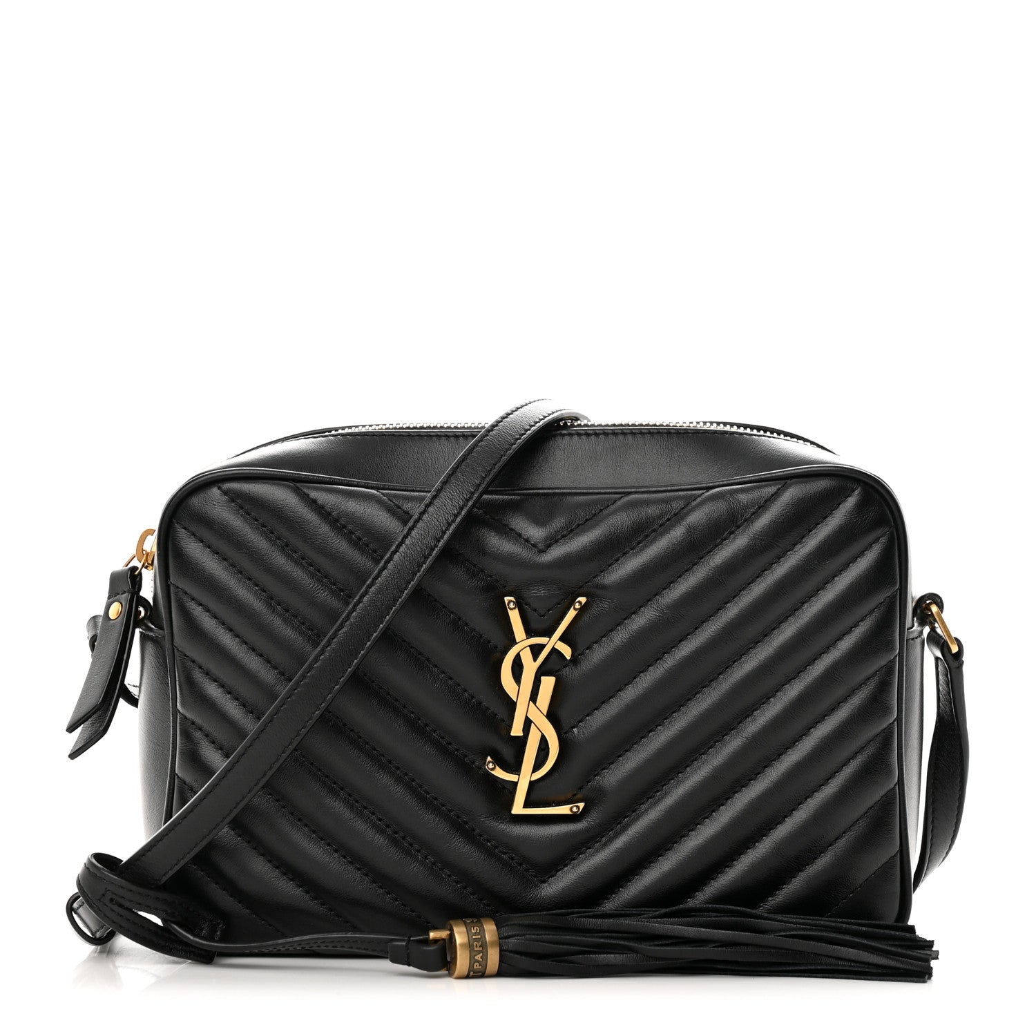 Saint Laurent Calfskin Matelasse Monogram Lou Camera Bag Black 1 of 14