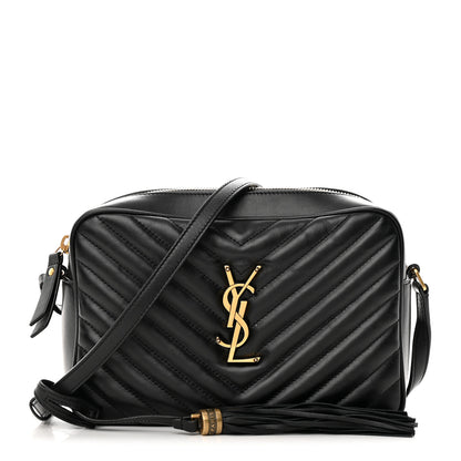 Saint Laurent Calfskin Matelasse Monogram Lou Camera Bag Black 1 of 14