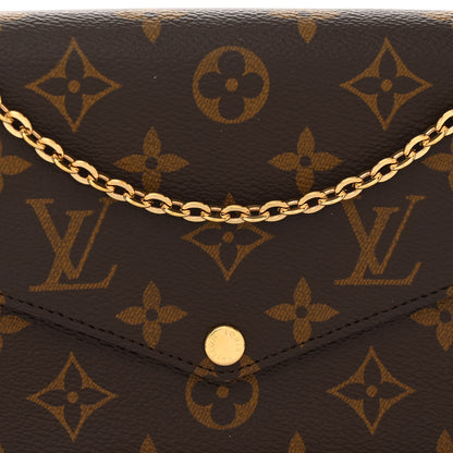 Louis Vuitton Monogram Pochette Felicie Chain Wallet Fuchsia 8 of 11