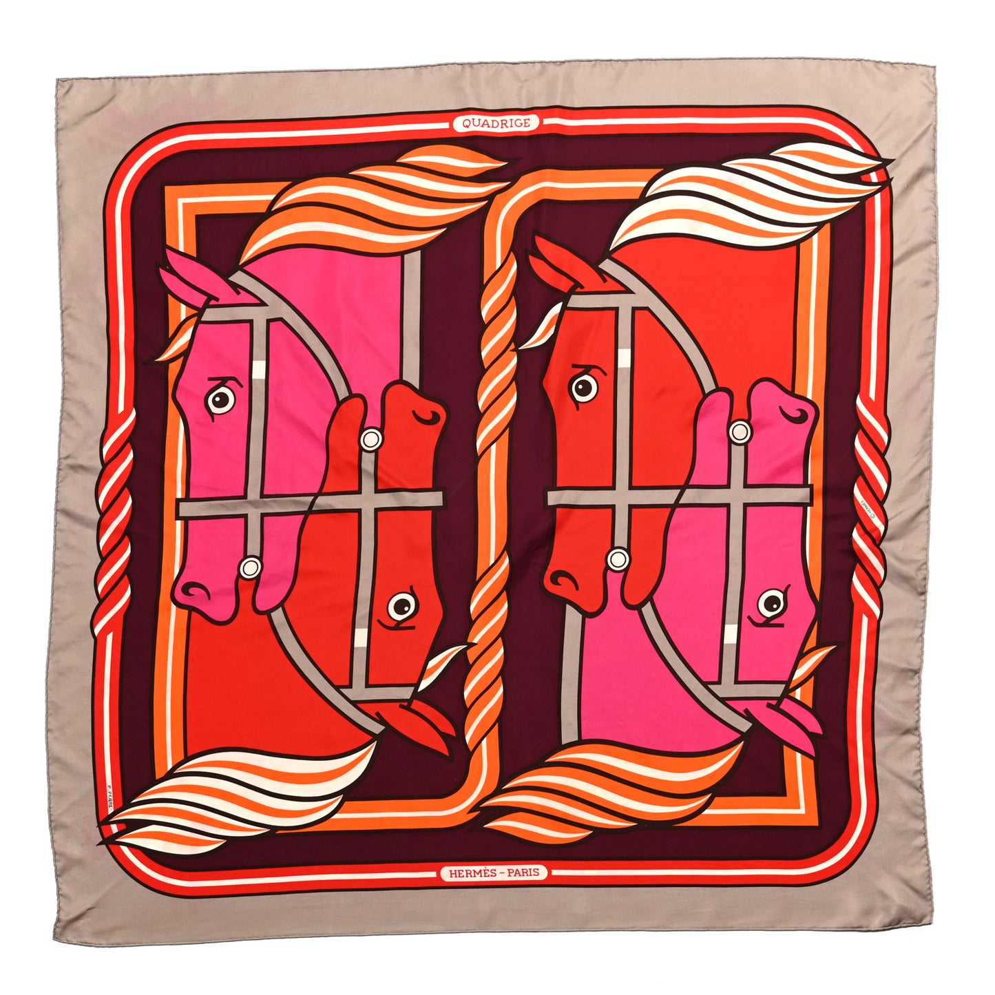 Silk Quadrige Scarf 90