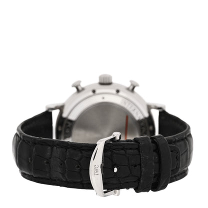 IWC Stainless Steel Alligator 42mm Schaffhausen Portofino Chronograph Automatic Watch Black IW391002 3 of 6