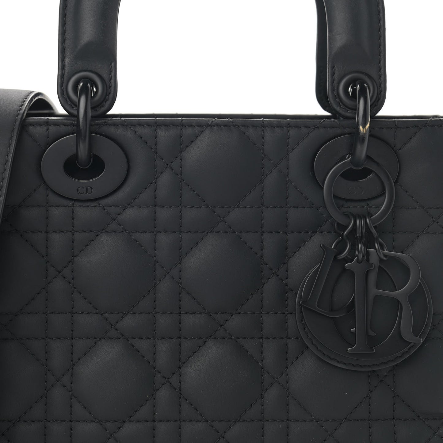 Ultra Matte Calfskin Cannage Small My ABCDior Lady Dior Black