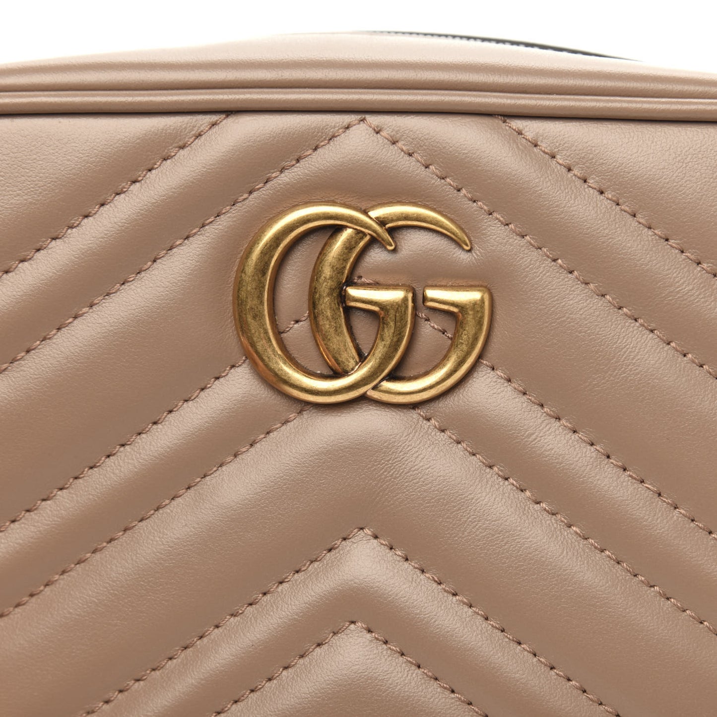 Calfskin Matelasse Mini GG Marmont Chain Shoulder Bag Porcelain Rose