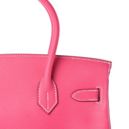 Hermes Epsom Candy Birkin 30 Rose Tyrien Rubis 29 of 31