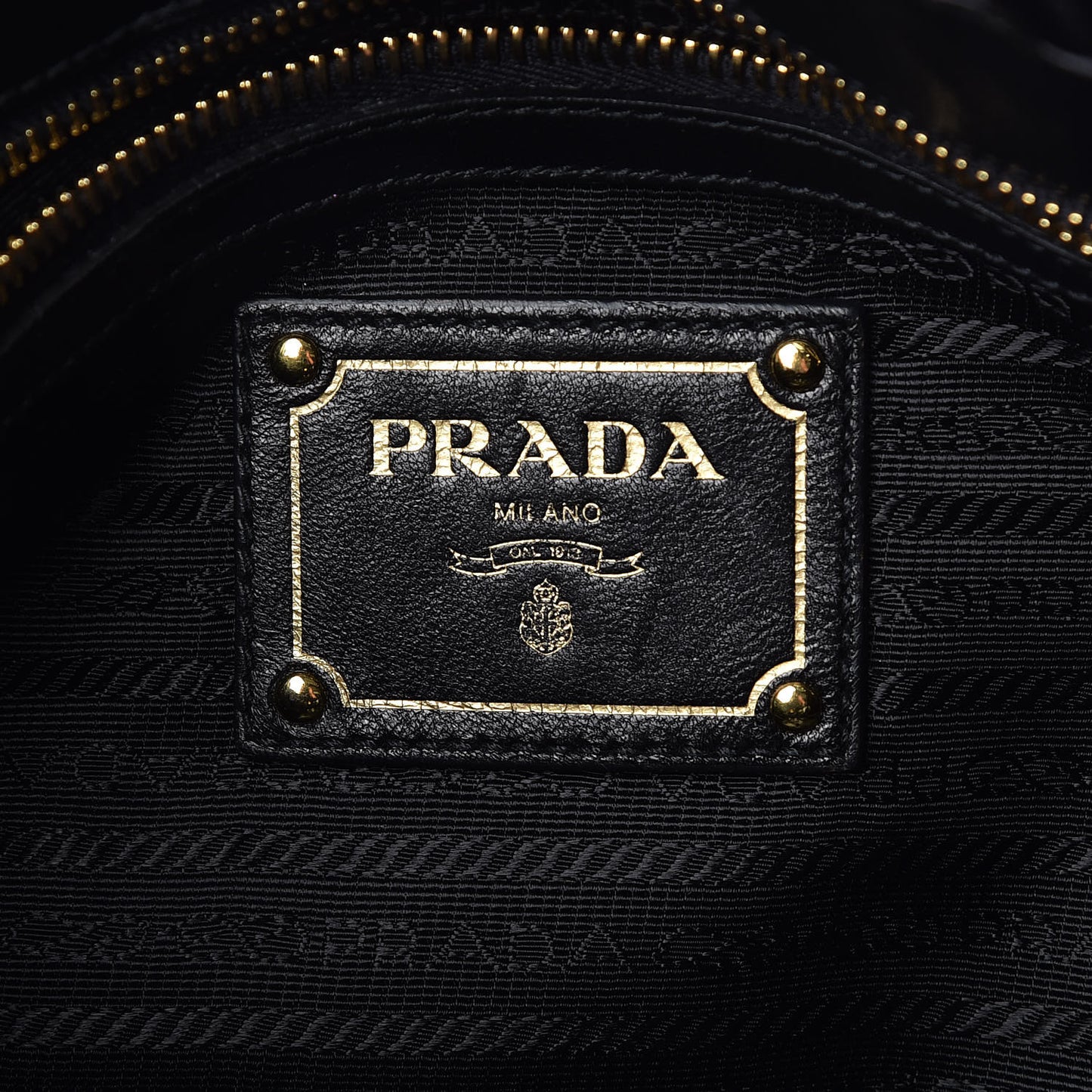Tessuto Nylon Jacquard Logo Bow Bag Black