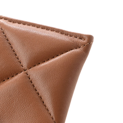 Chanel Lambskin Quilted Chanel 19 Card Holder Brown 10 of 10