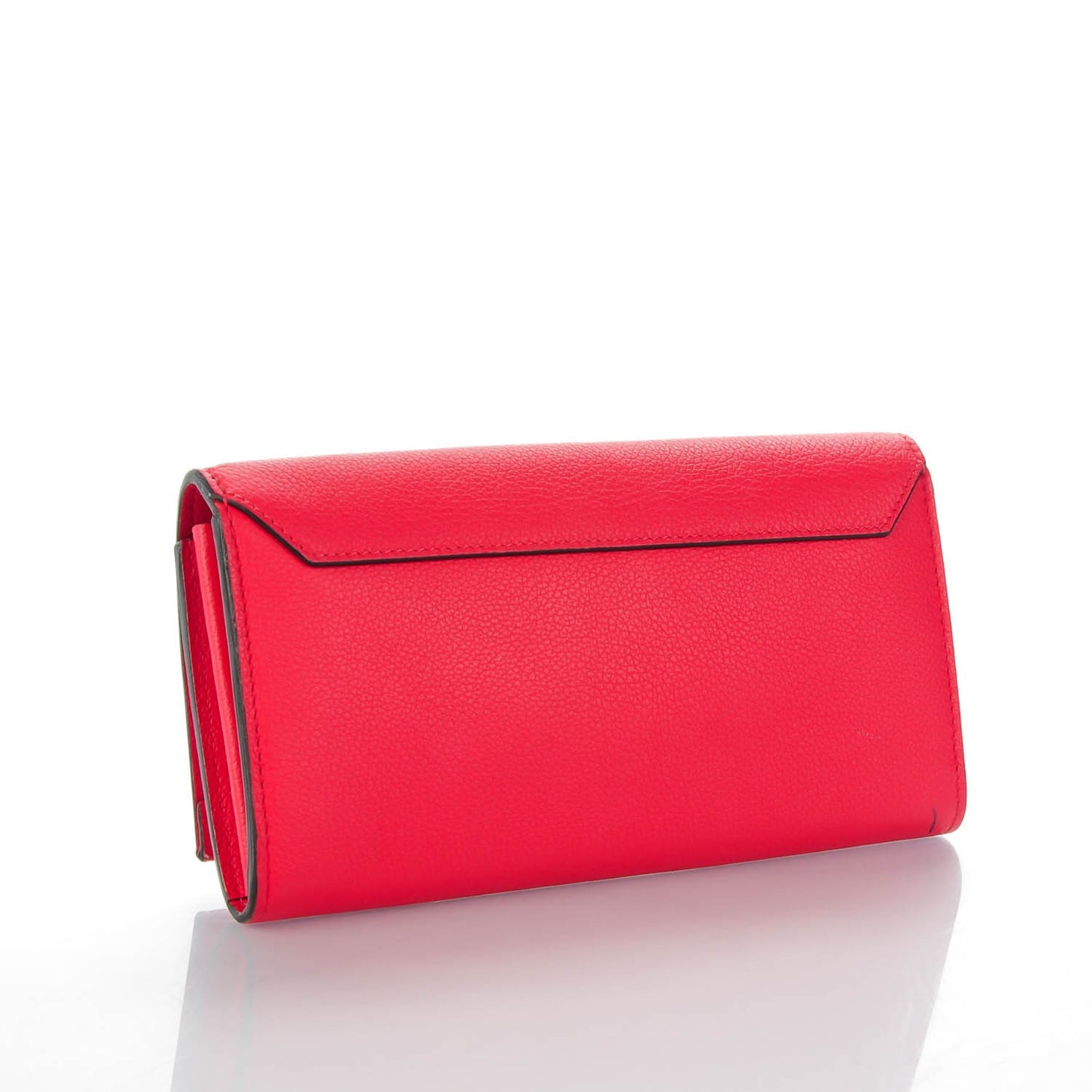 Calfskin Lockme II Wallet Poppy