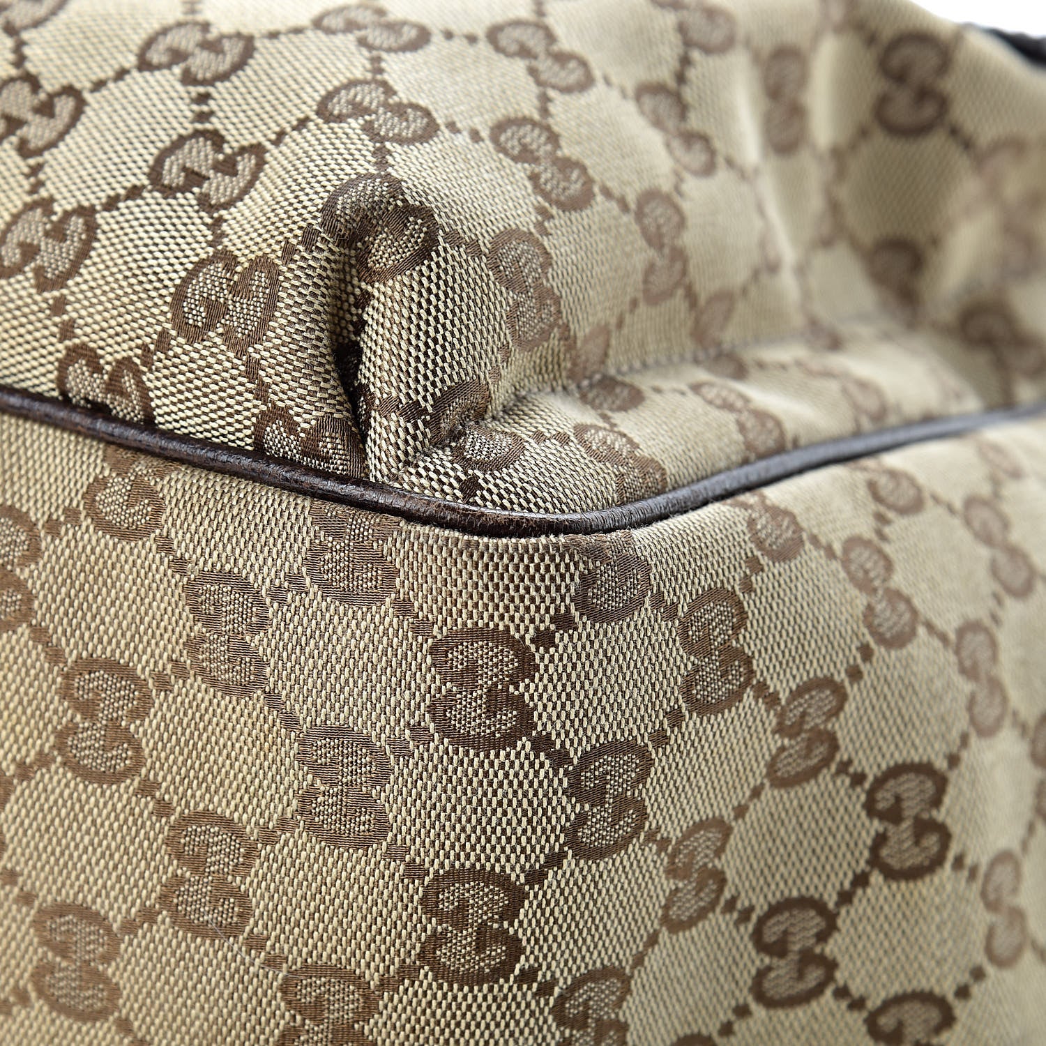Gucci GG Monogram Medium Web Handle Double Pocket Tote Brown 10 of 16