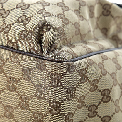 Gucci GG Monogram Medium Web Handle Double Pocket Tote Brown 10 of 16