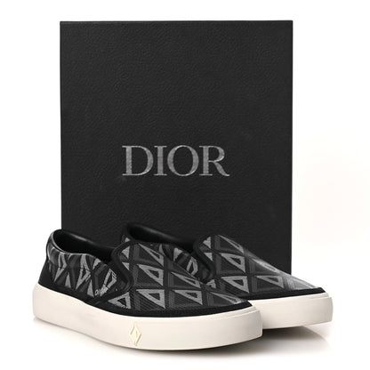 Christian Dior Canvas CD Diamond Mens Slip On Sneakers 41 Navy 11 of 11