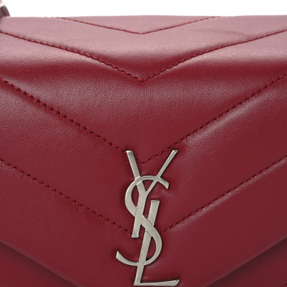 Saint Laurent Calfskin Y Quilted Monogram Toy Loulou Crossbody Bag New Lipstick 9 of 11