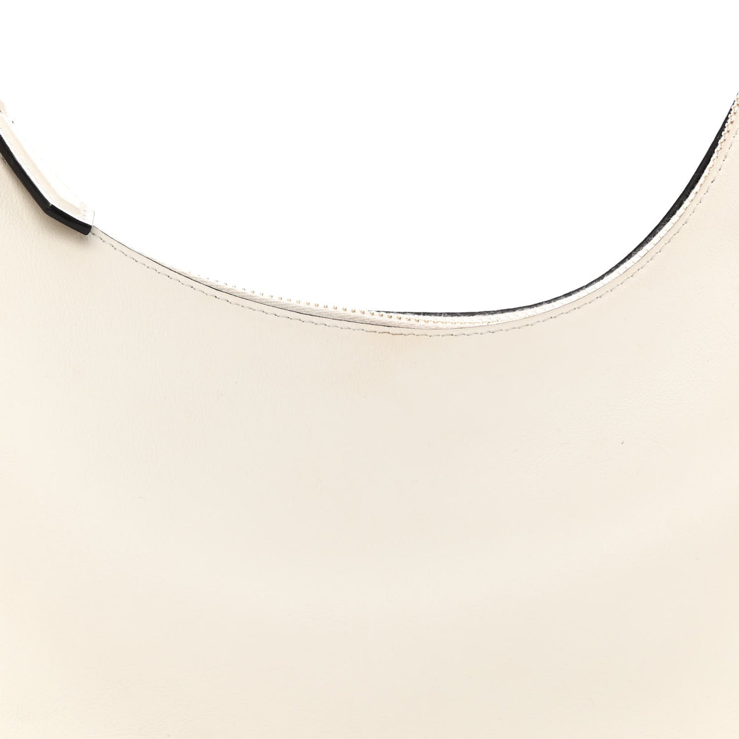 Vitello Grace Matte Small Fendigraphy Hobo Bag White Ice
