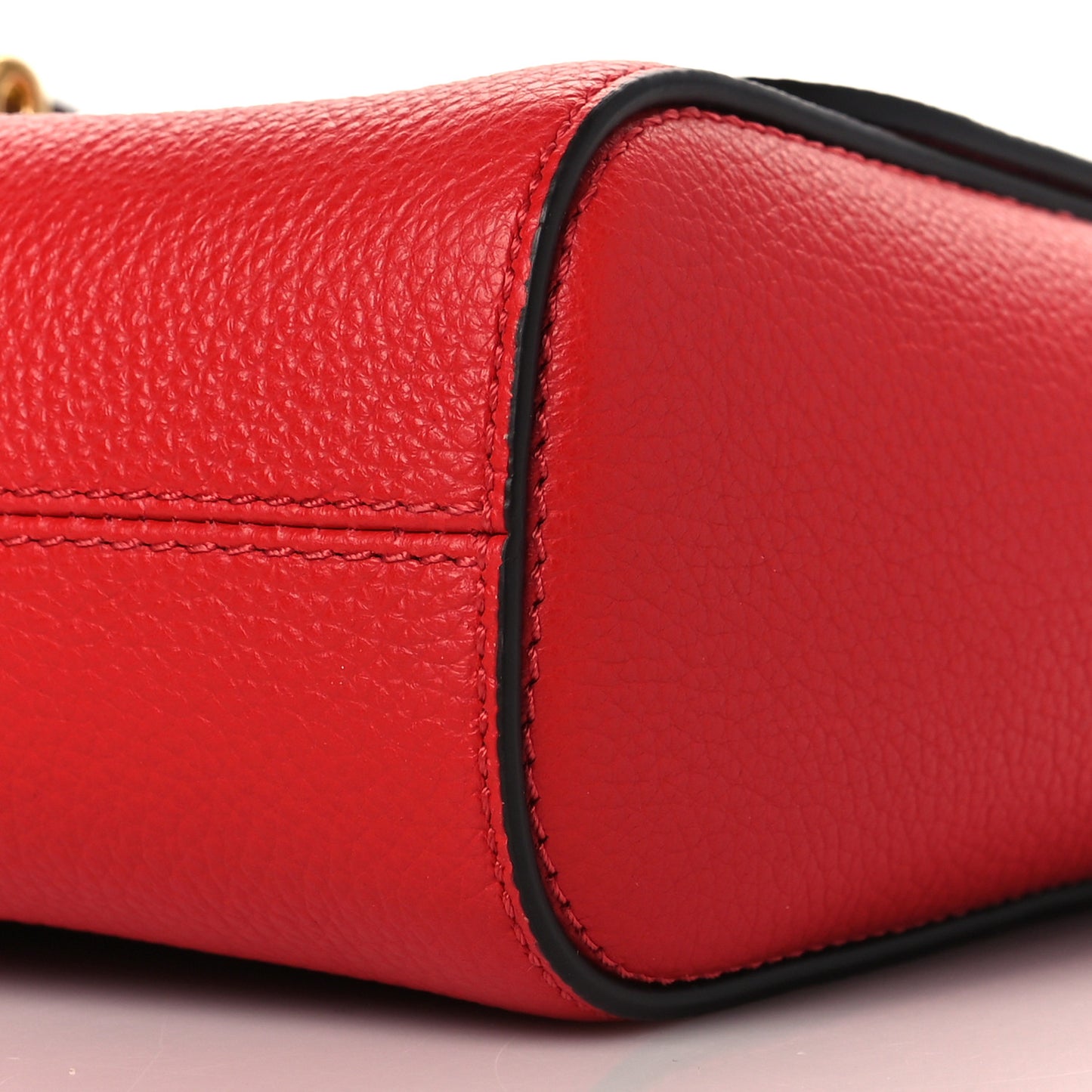 Glossy Goatskin Small Lily Flap Red