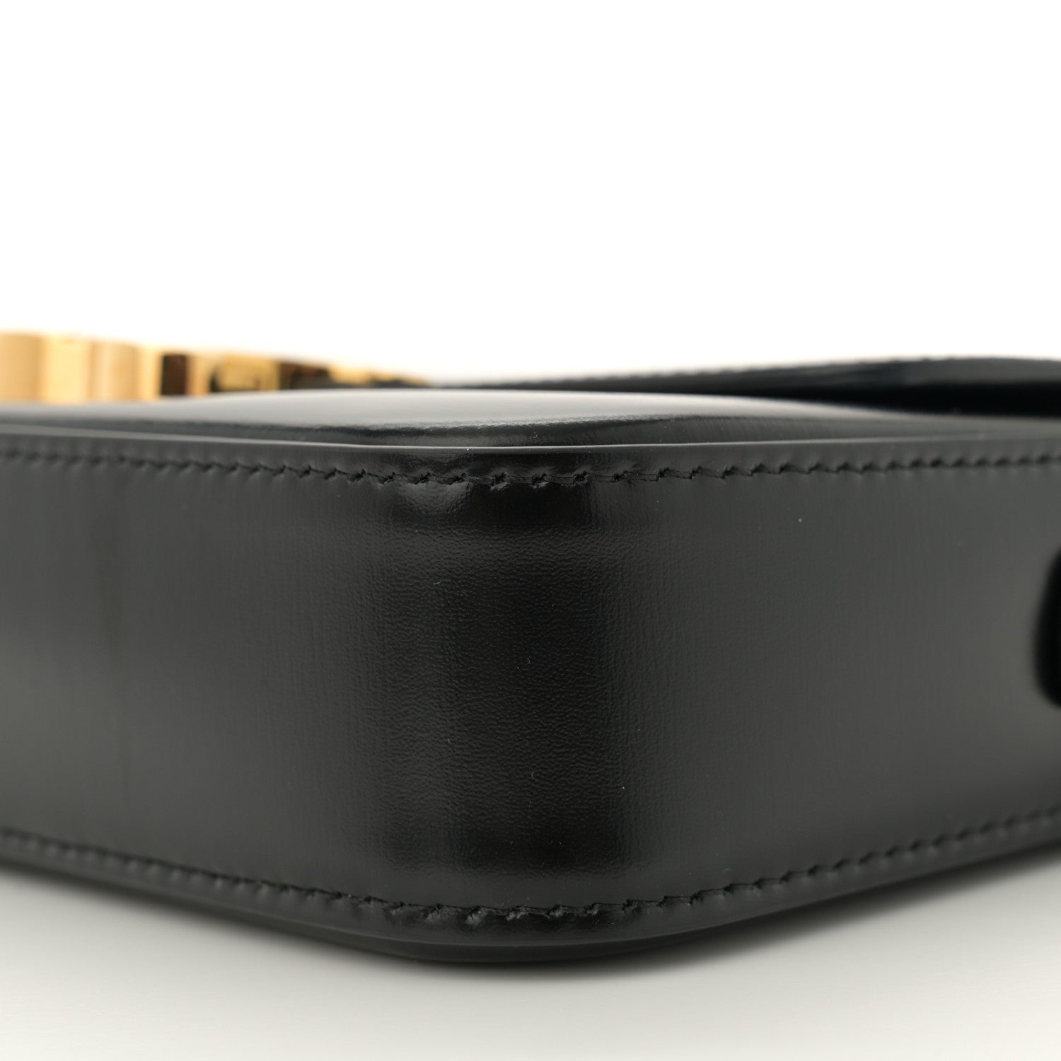 Celine Shiny Calfskin Triomphe Shoulder Bag Black 11 of 14