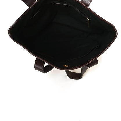 Burberry Haymarket Check Studded Tote Chocolate 4 of 10