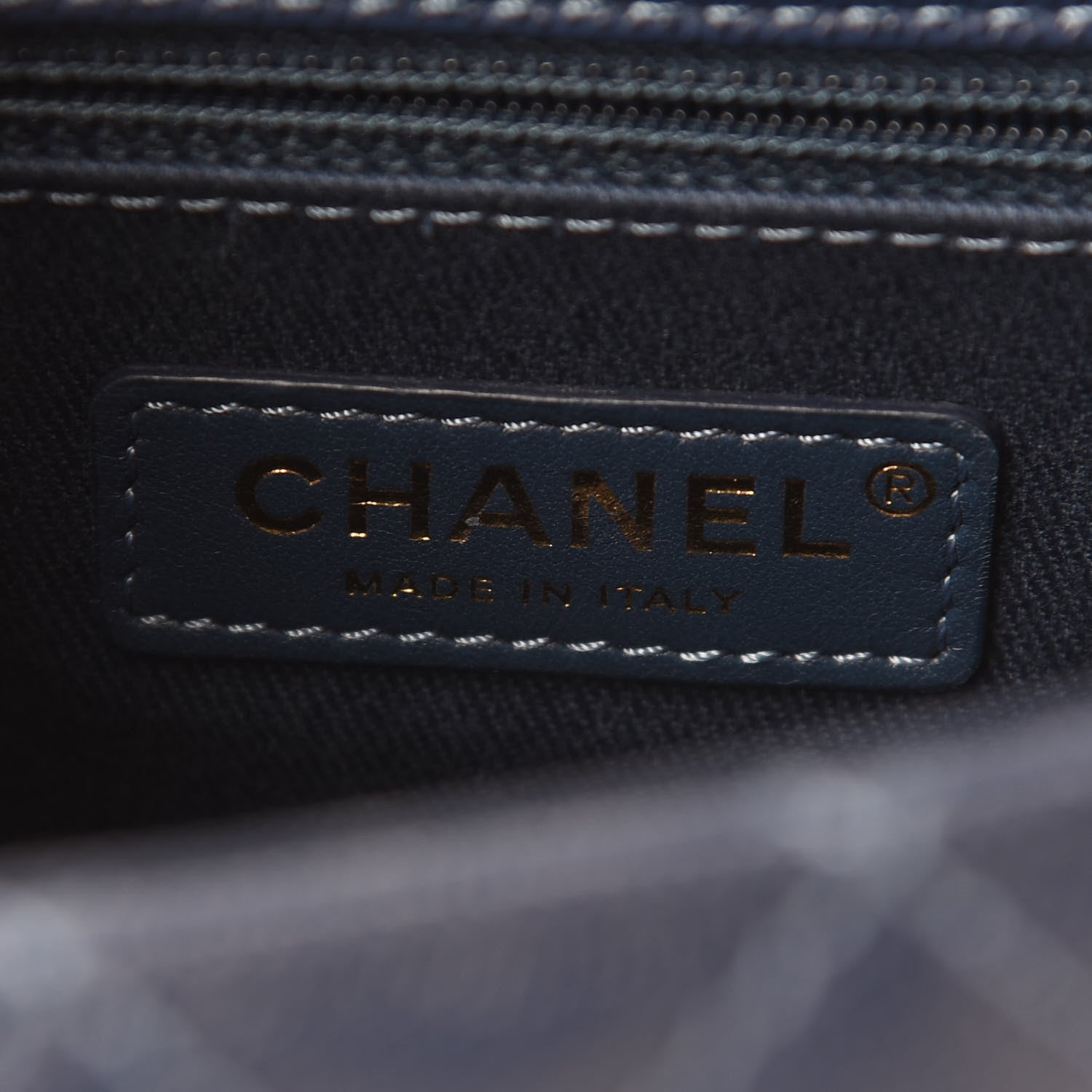 Chanel Caviar Quilted Small Coco Handle Flap Blue 6 of 14