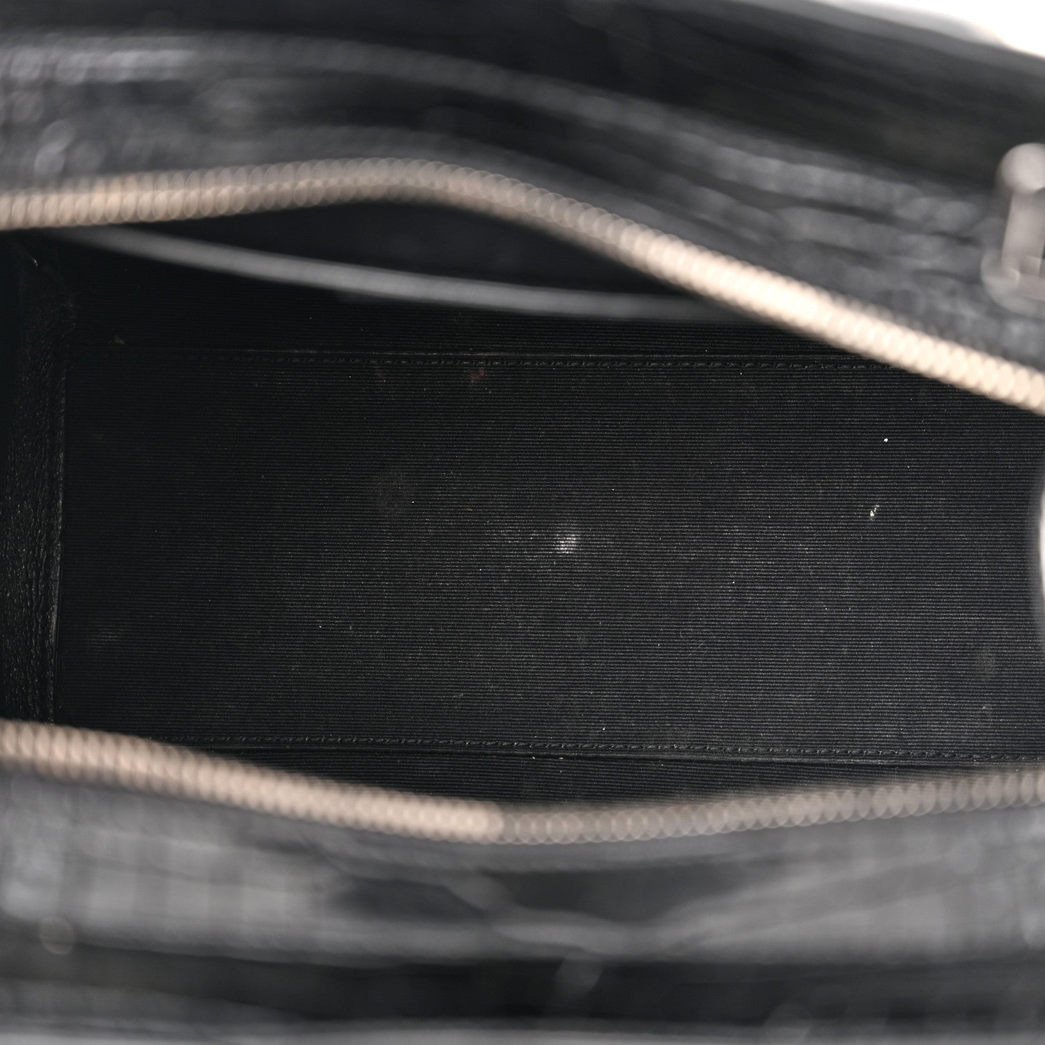 Saint Laurent Calfskin Crocodile Embossed Small Uptown Tote Black 6 of 16