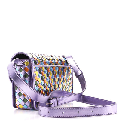 Christian Louboutin Calfskin Iridescent Damier Loubi54 Crossbody Clutch Multicolor 3 of 11
