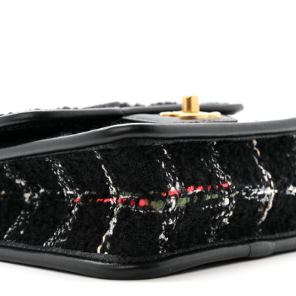 Chanel Tweed Calfskin School Memory Mini Top Handle Flap Black White Red Green Beige 9 of 10