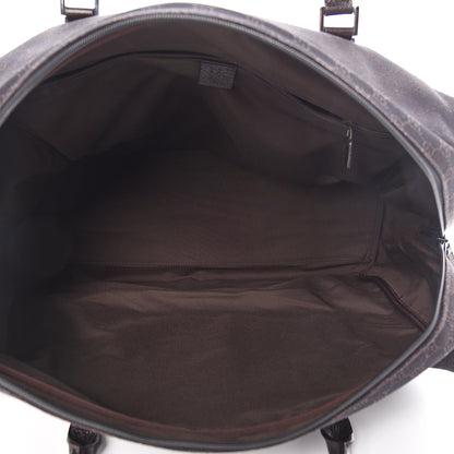 Gucci Denim Monogram Large Carry On Duffle Dark Brown 5 of 10