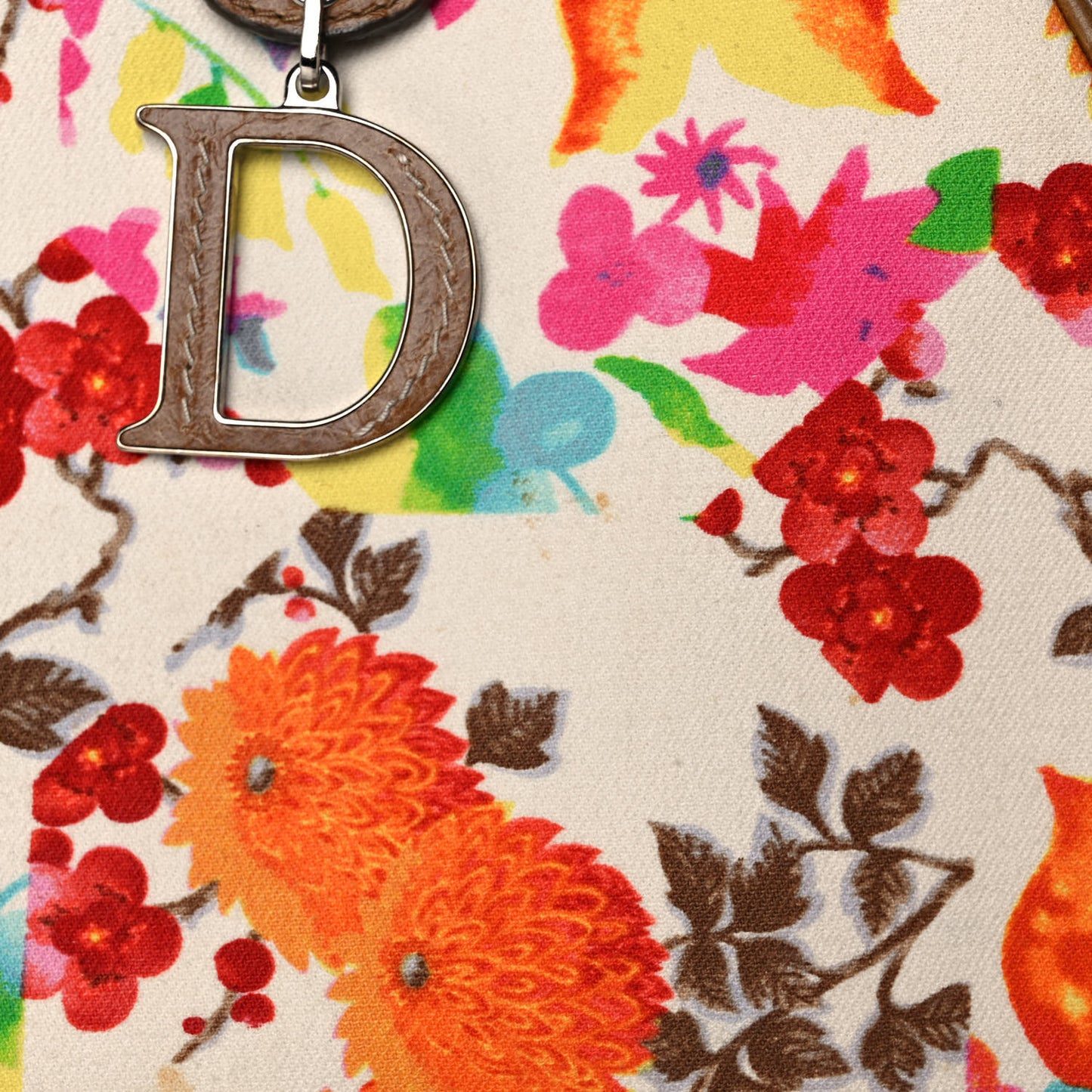 Canvas Floral Frame Satchel